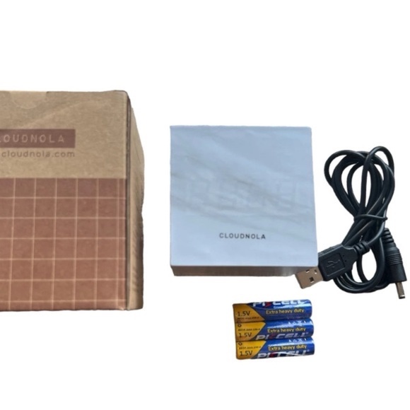 Cloudnola Block Clock Block Alarm Clock White Marble Small Bedside Table Clock - Picture 2 of 5